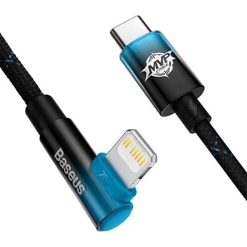 Baseus USB-C to Lightning MVP 20W 1m Cable (Black-blue) cena un informācija | Savienotājkabeļi | 220.lv