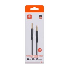 Vipfan L04 1 м mini jack 3.5 мм AUX cable, gold plated (black) цена и информация | Кабели для телефонов | 220.lv