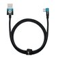 Baseus Elbow 1m 100W USB to USB-C angled cable (black-blue) cena un informācija | Savienotājkabeļi | 220.lv