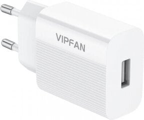 Vipfan E01 tīkla lādētājs, 1x USB, 2.4A + Micro USB kabelis (balts) цена и информация | Зарядные устройства для телефонов | 220.lv