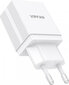 Vipfan E02 sienas lādētājs, 2x USB, 2.1A (balts) cena un informācija | Lādētāji un adapteri | 220.lv