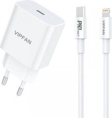 Vipfan E04 network charger, USB-C, 20 Вт, QC 3.0 (white) цена и информация | Зарядные устройства для телефонов | 220.lv