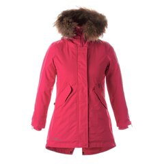 Huppa парка для девочек с натуральным мехом Vivian1 200ГР 12490120*00063, фуксия цена и информация | Куртки, пальто для девочек | 220.lv