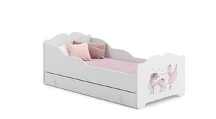 Детская кровать Ximena Ballerina with Unicorn 140x70см + Матрас + Ящик цена и информация | Детские кровати | 220.lv