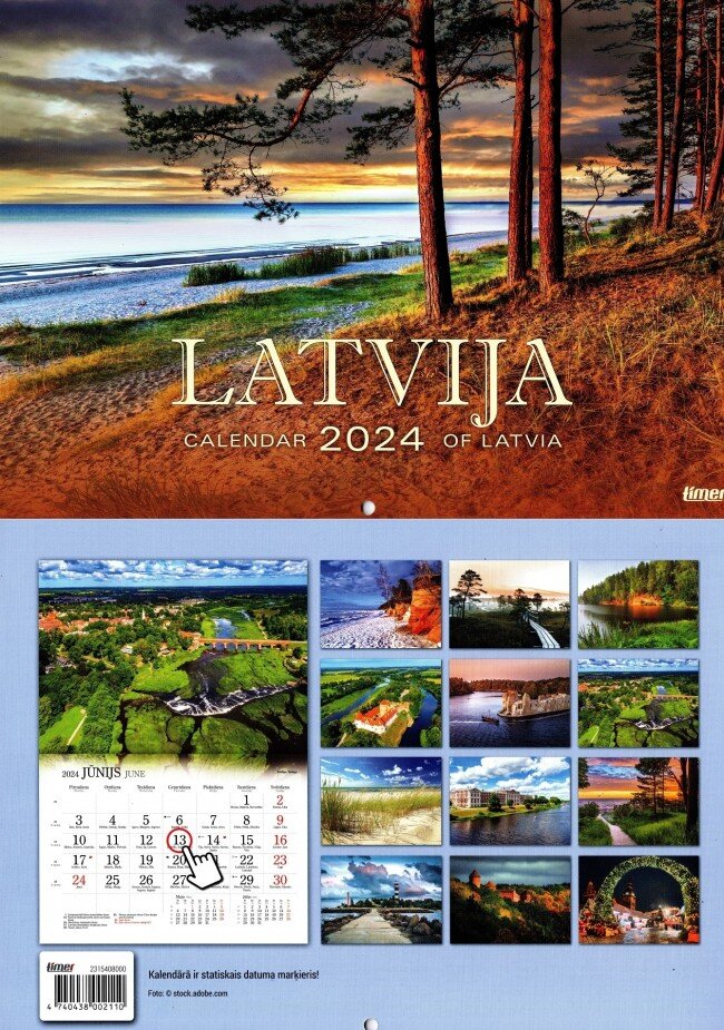 Kalendars 2024 Latvija cena un informācija | Kalendāri, piezīmju grāmatas | 220.lv