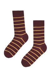 Мужские костюмные носки в полоску бордового цвета из мерсеризованного хлопка JOONAS цена и информация | Мужские носки | 220.lv