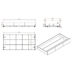 Ящик для постельного белья Aatrium Margrit MGRB9014, белый цвет цена и информация | Выдвижные ящики, ящики для постельного белья | 220.lv