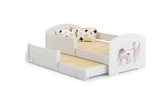 Bērnu gulta Pepe II Barrier Ballerina with Unicorn 160x80cm цена и информация | Детские кровати | 220.lv