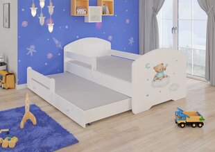 Bērnu gulta Pepe II Barrier Teddy Bear and Cloud 160x80cm cena un informācija | Bērnu gultas | 220.lv