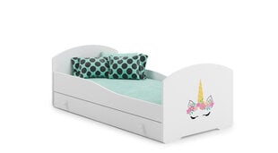 Bērnu gulta Pepe Unicorn 160x80cm cena un informācija | Bērnu gultas | 220.lv