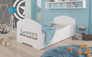 Bērnu gulta Pepe Railway 160x80cm cena un informācija | Bērnu gultas | 220.lv