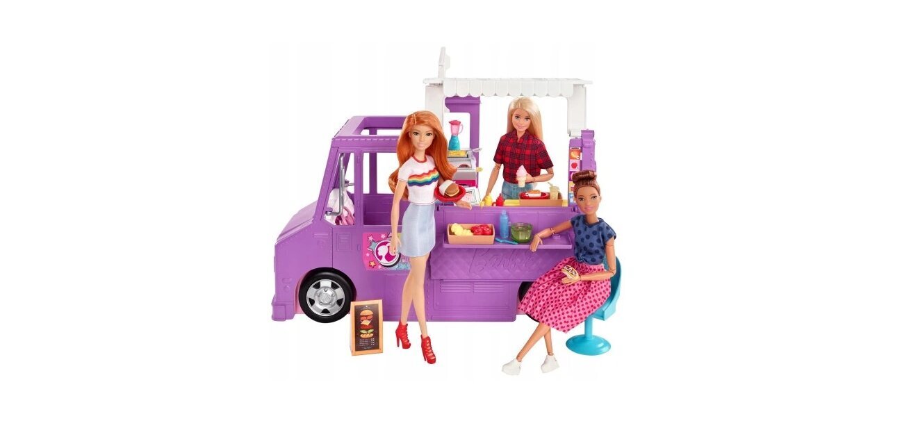 Pārtikas kravas automašīnas Barbie, GMW07 cena un informācija | Rotaļlietas meitenēm | 220.lv