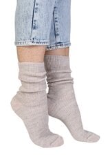 Тёплые блестящие носки светло-бежевого цвета из шерсти альпака ALPAKAVILLASED цена и информация | Женские носки | 220.lv