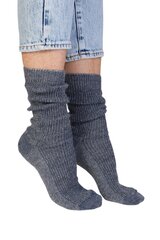 Тёплые блестящие носки синего цвета из шерсти альпака ALPAKAVILLASED цена и информация | Женские носки | 220.lv