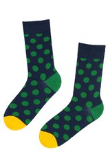 Хлопковые носки тёмно-синего цвета с узором в зелёный горошек DOTS цена и информация | Женские носки | 220.lv