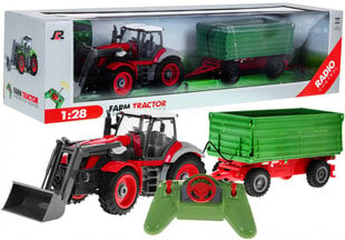Трактор с прицепом на дистанционном управлении, 1:24 цена и информация | Игрушки для мальчиков | 220.lv