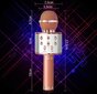 WS-858 bezvadu karaoke mikrofons - Bluetooth rokas skaļrunis, rozā zelta цена и информация | Mikrofoni | 220.lv