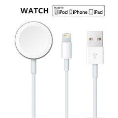 Кабель USB 2 в 1 для зарядки Apple Watch и iPhone (1м) цена и информация | Аксессуары для смарт-часов и браслетов | 220.lv