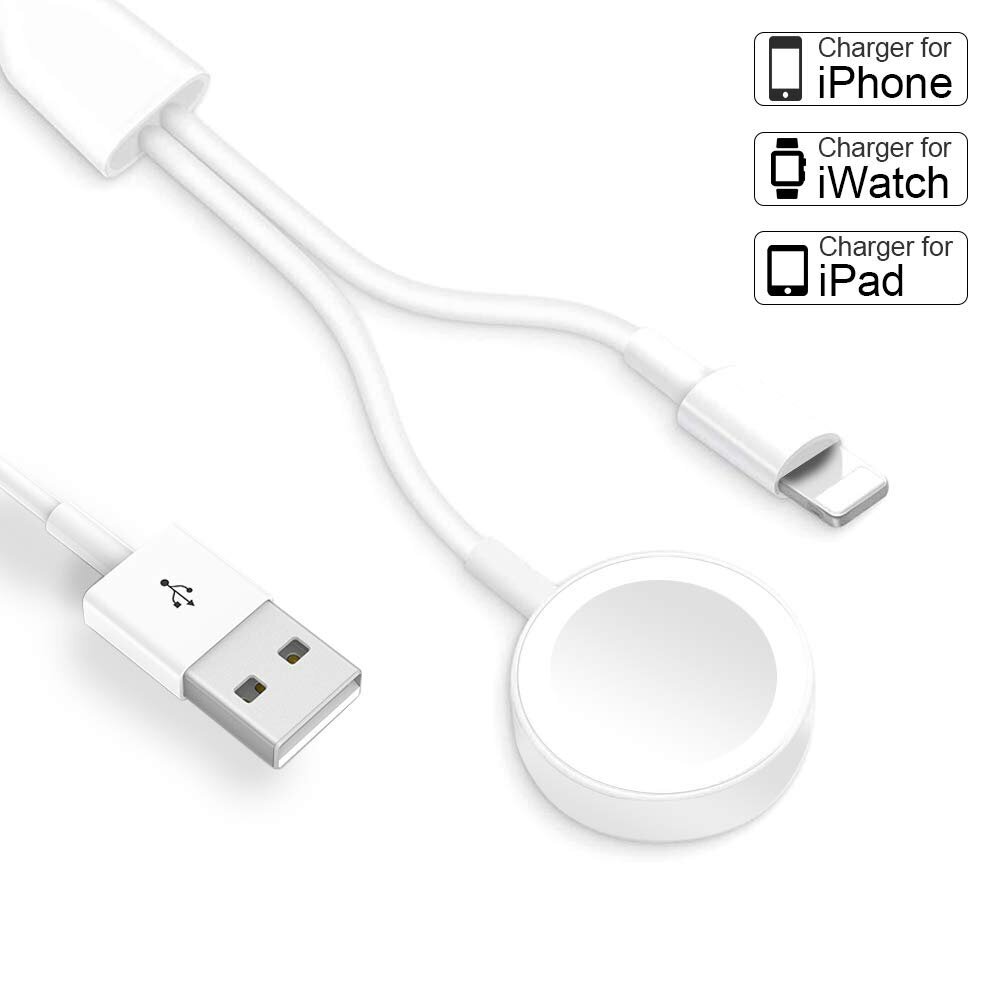 Beep USB 2 in 1 Watch Charger 1m White цена и информация | Viedpulksteņu un viedo aproču aksesuāri | 220.lv