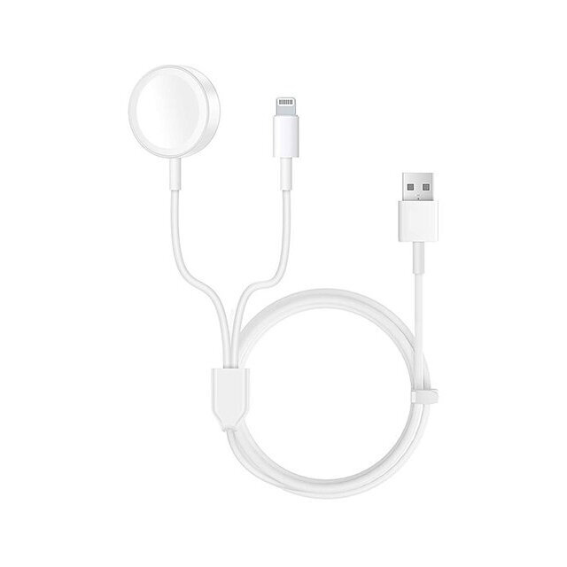 Beep USB 2 in 1 Watch Charger 1m White cena un informācija | Viedpulksteņu un viedo aproču aksesuāri | 220.lv