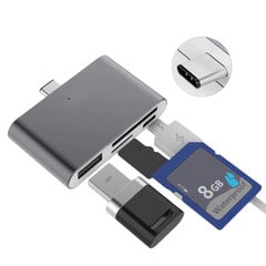 Адаптер USB-C 4 в 1 — Розовый цена и информация | Адаптеры и USB разветвители | 220.lv