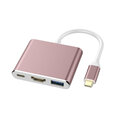 3 в 1 Адаптер USB-C Digital AV Multiport — Розовое Золото