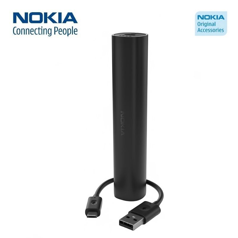 Nokia DC-16 Super Ātrs Ārējās uzlādes akumulātors USB 2200mAh 950mAh ar Micro USB Kabeli 25cm Melns цена и информация | Lādētāji un adapteri | 220.lv