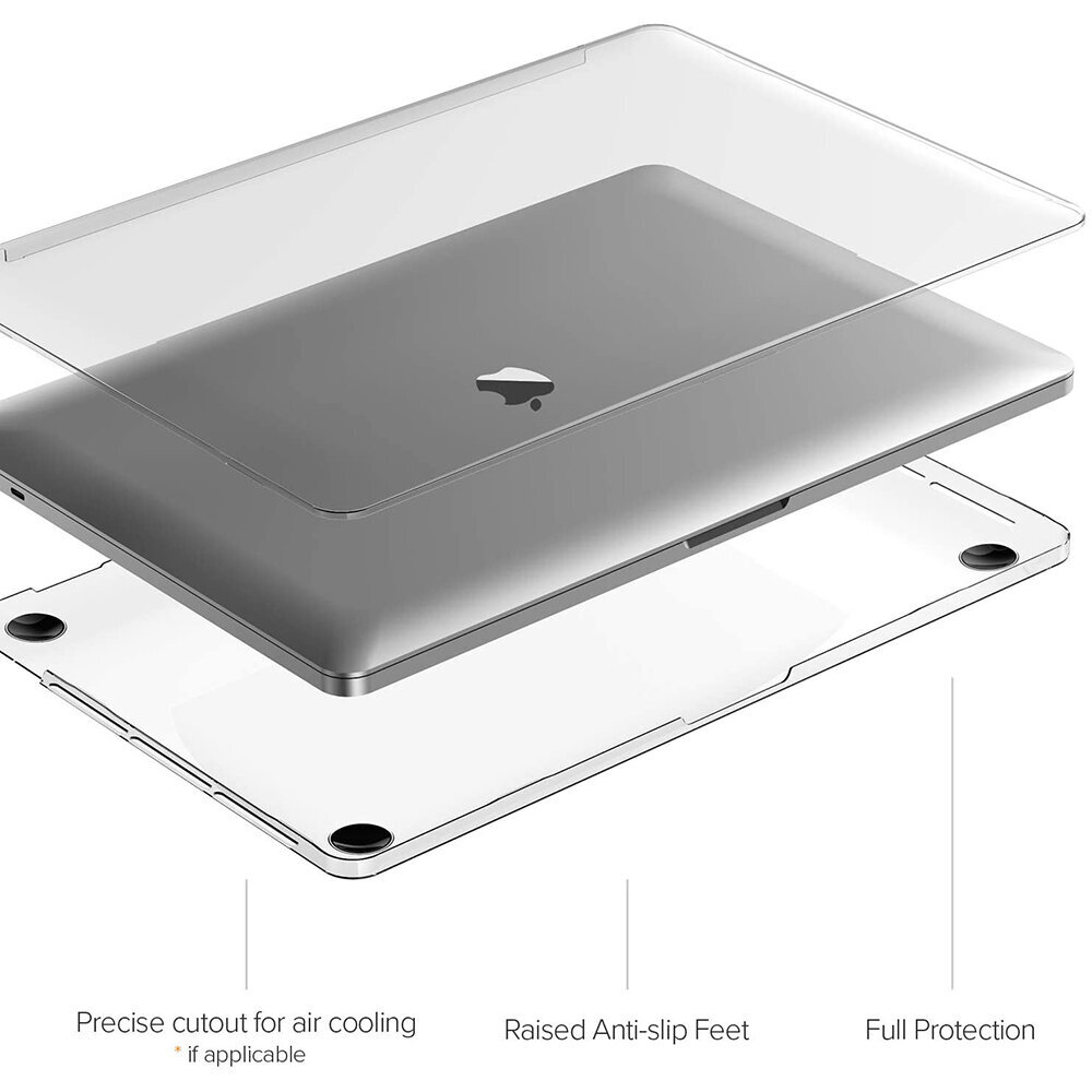 MacBook Pro 16″ (2021) – Caurspīdīgs futrālis cena un informācija | Somas portatīvajiem datoriem | 220.lv