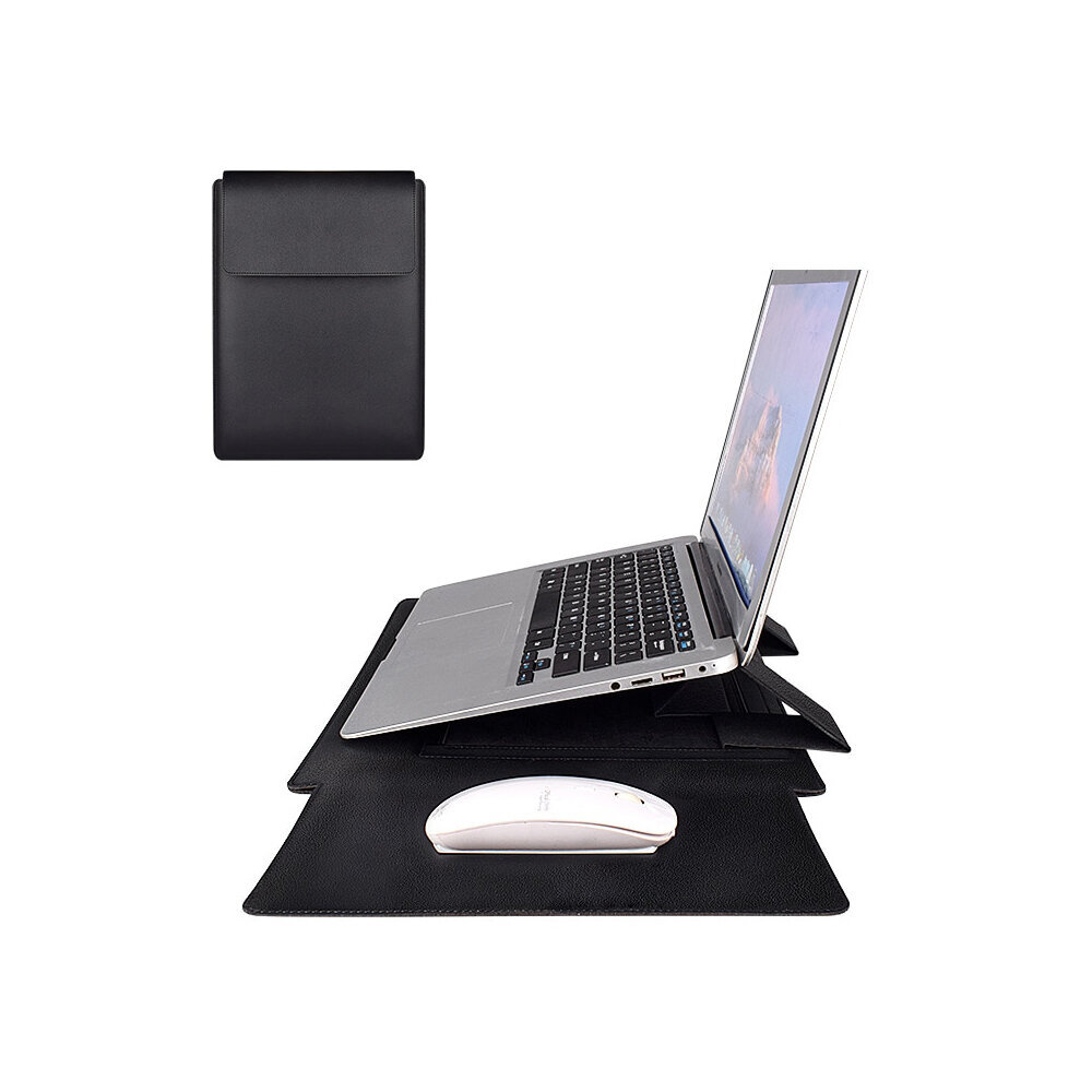 Eko-ādas Notebook maciņš (14″-16″) – Melns cena un informācija | Somas portatīvajiem datoriem | 220.lv