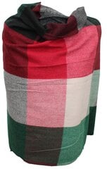 Клетчатый шарф, зелено-красный цена и информация | Женские шарфы, платки | 220.lv