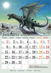 Kalendārs 2024 Pūķa gads cena un informācija | Kalendāri, piezīmju grāmatas | 220.lv