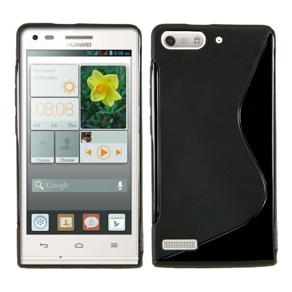 Telone Back Case S-Case gumijots telefona apvalks Huawei Ascend G6 Melns cena
