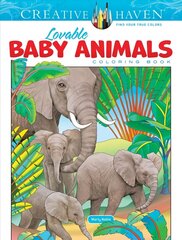 Creative Haven Lovable Baby Animals Coloring Book цена и информация | Книги для малышей | 220.lv