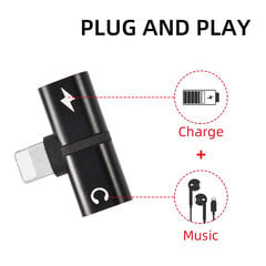 Adapteris Lightning — 2x Lightning mūzika un uzlāde cena un informācija | Adapteri un USB centrmezgli | 220.lv
