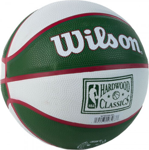 Wilson NBA komanda Retro Milwaukee Bucks mini bumba WTB3200XBMIL cena un informācija | Basketbola bumbas | 220.lv