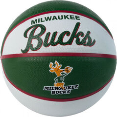 Баскетбольный мяч Wilson NBA Team Retro Milwaukee Bucks Mini Ball, размер 3 цена и информация | Баскетбольные мячи | 220.lv