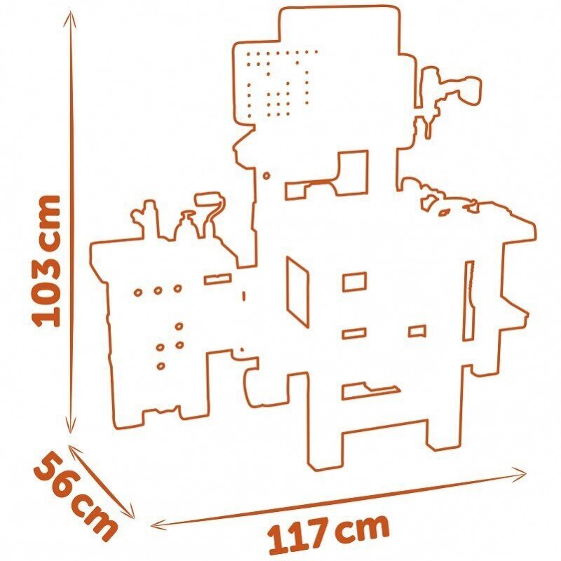 Darbnīca ar krāsotāju un santehniķu zonu Smoby Black & Decker Mega, 100 aksesuāri цена и информация | Rotaļlietas zēniem | 220.lv