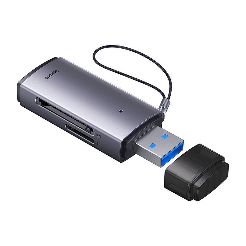 Baseus Lite Series SD/TF USB pelēks cena un informācija | Adapteri un USB centrmezgli | 220.lv