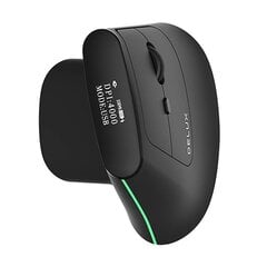 Wireless Ergonomic Mouse Delux MV6 DB BT+2.4G (black) цена и информация | Мыши | 220.lv