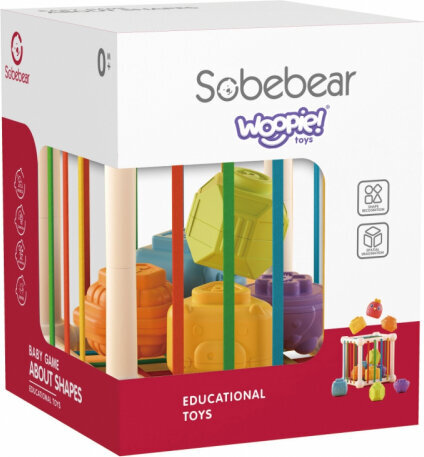 Woopie Flexible Sensor Cube Šķirotājs Bērniem + Grabulis 7gab. cena un informācija | Attīstošās rotaļlietas | 220.lv