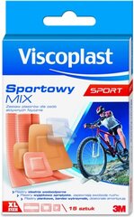 Пластырь спортивный Viscoplast Mix 15 шт. цена и информация | Другой туристический инвентарь | 220.lv