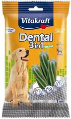 Лакомство для собак Vitakraft Dental Sticks 3в1, 7 шт. цена и информация | Лакомства для собак | 220.lv