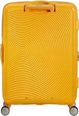 American Tourister vidējā lieluma ceļojumu koferis Soundbox Spinner 67 cm, dzeltens cena un informācija | Koferi, ceļojumu somas | 220.lv