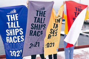 Mikrošķiedras pludmales dvielis dzeltenā krāsā The Tall Ships Races 2021 cena un informācija | Dvieļi | 220.lv