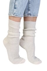 Тёплые блестящие носки белого цвета из шерсти альпака ALPAKAVILLASED цена и информация | Женские носки | 220.lv