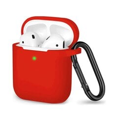 Защитный чехол с крючком для Apple AirPods — Красный цена и информация | Аксессуары для наушников | 220.lv