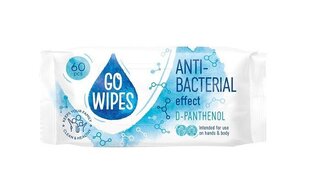 Go wipes mitrās salvetes 60 gab ar d-pantenolu цена и информация | Очистители | 220.lv