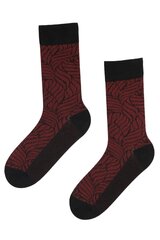 Мужские костюмные носки тёмно-красного цвета из вискозы с волнистым узором MONDO цена и информация | Мужские носки | 220.lv