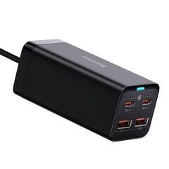 Baseus GaN3 Pro 2xUSB-C + 2xUSB wall charger, 100W (black) cena un informācija | Lādētāji un adapteri | 220.lv