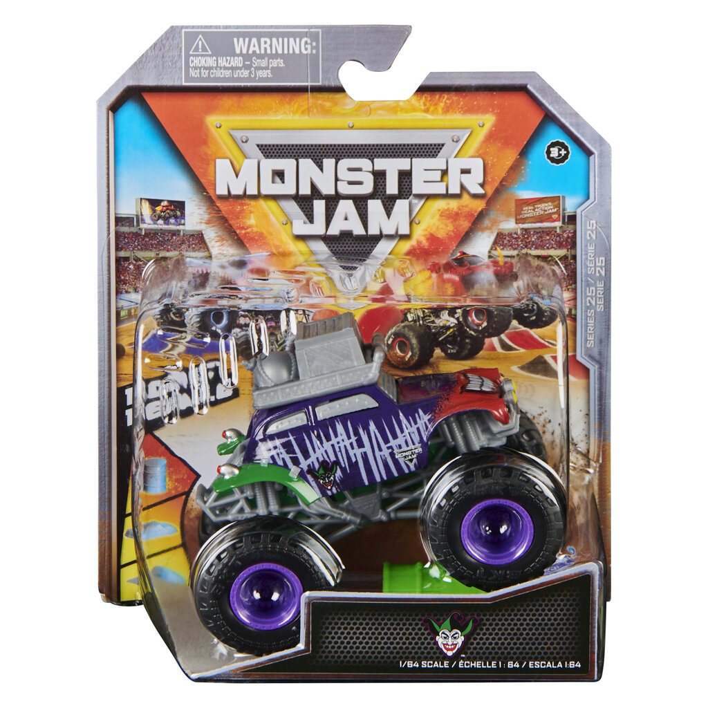 Visurgājējs Monster Jam Joker Heroes & Villains 1:64 cena un informācija | Rotaļlietas zēniem | 220.lv